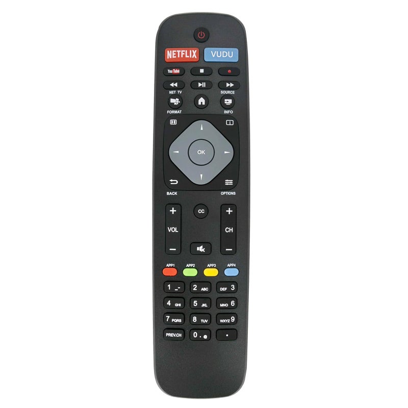Vinabty New Replaced Remote fit for Philips TV 55PFL7900/F7 49PFL7900/F7 65PFL7900/F7 65PFL8900/F7 32PFL4901/F7 40PFL4901/F7 50PFL4901/F7 43PFL4901/F7 55PFL6900/F7 65PFL6601/F7 55PFL4901/F7 65PFL6601/F7A - Image 1